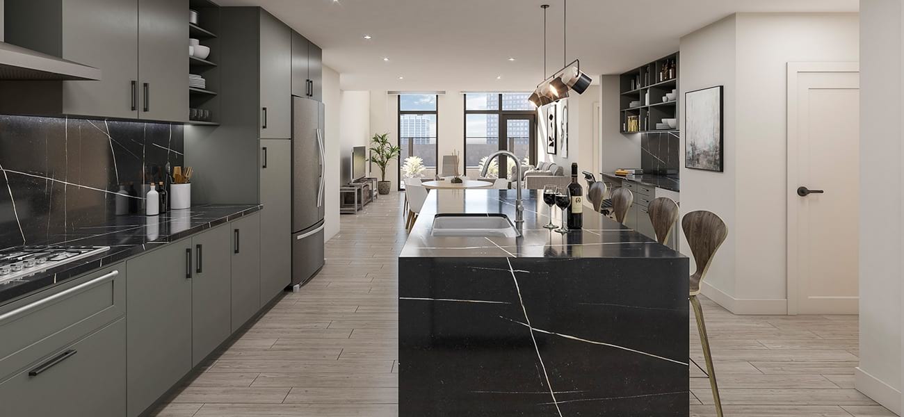 Kitchen Uber modern kitchen design with views for days