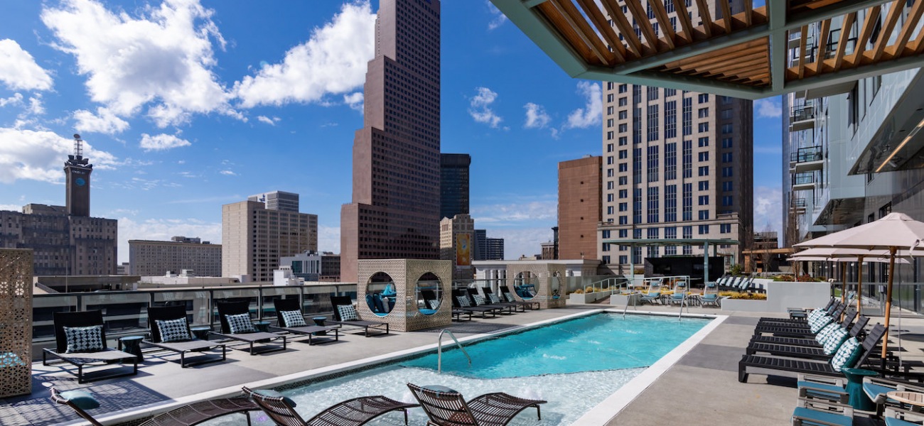 daytime pool deck view daytime pool deck view