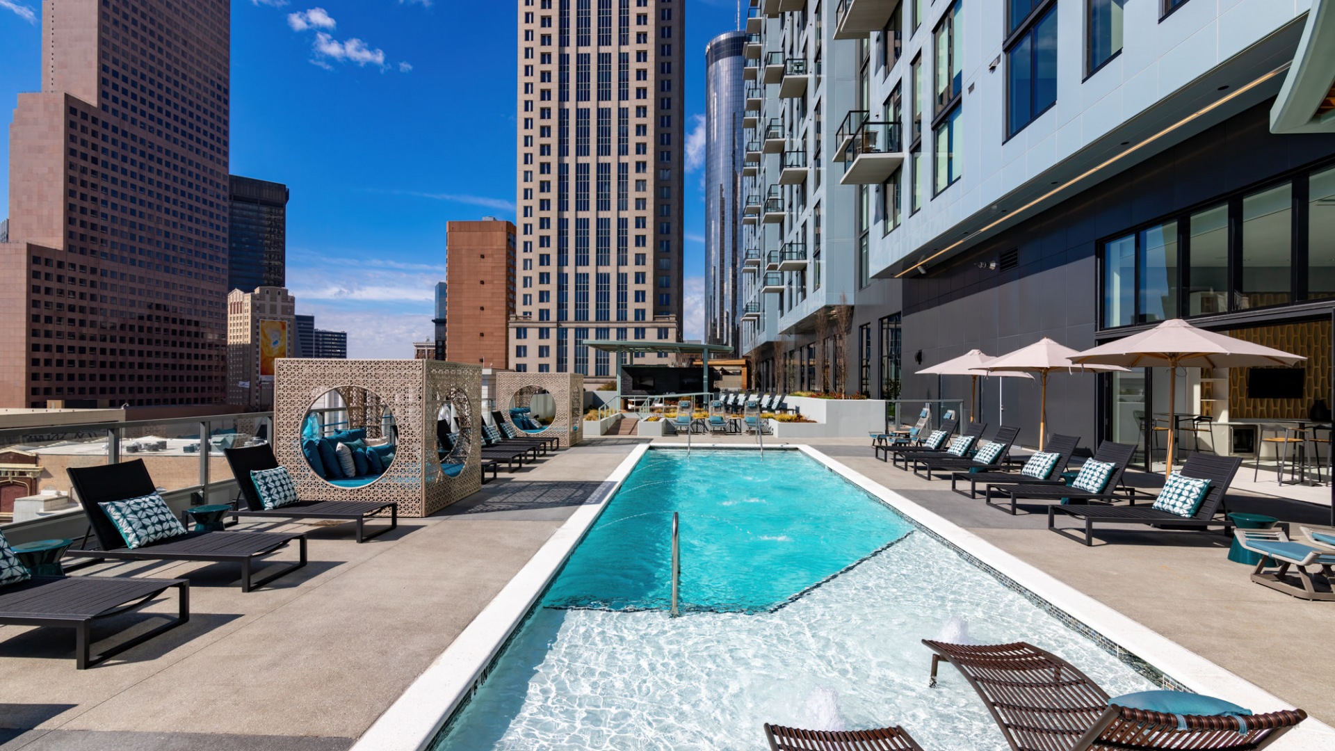 Peachtree zero entry pool chaise lounges
