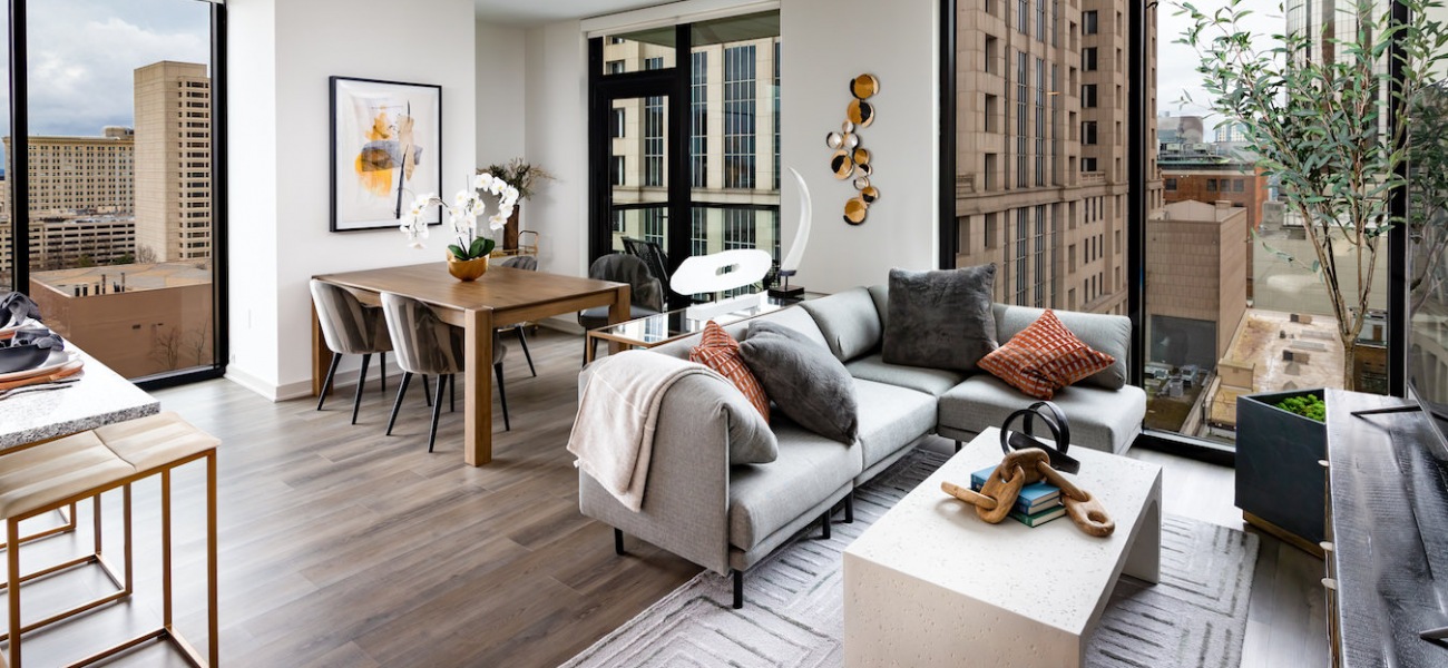 Peachtree apartment living area Peachtree apartment living area